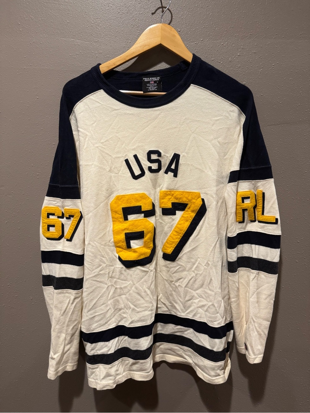 Vintage Ralph Lauren Polo Jeans Long Sleeve Hockey Shirt